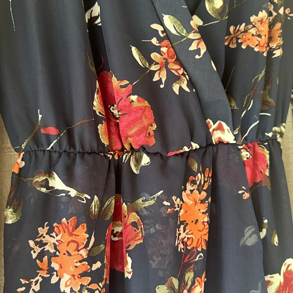 Lulus Pretty Pretender Navy Floral Print Dress - Picture 3 of 6